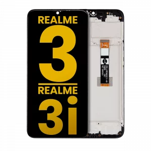 LCD Assembly With Frame For Realme 3 / 3i (Refurbished) (All Colors)