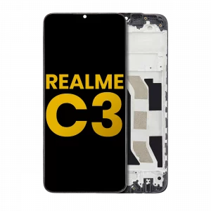 LCD Assembly With Frame For Realme C3 (Refurbished) (All Colors)