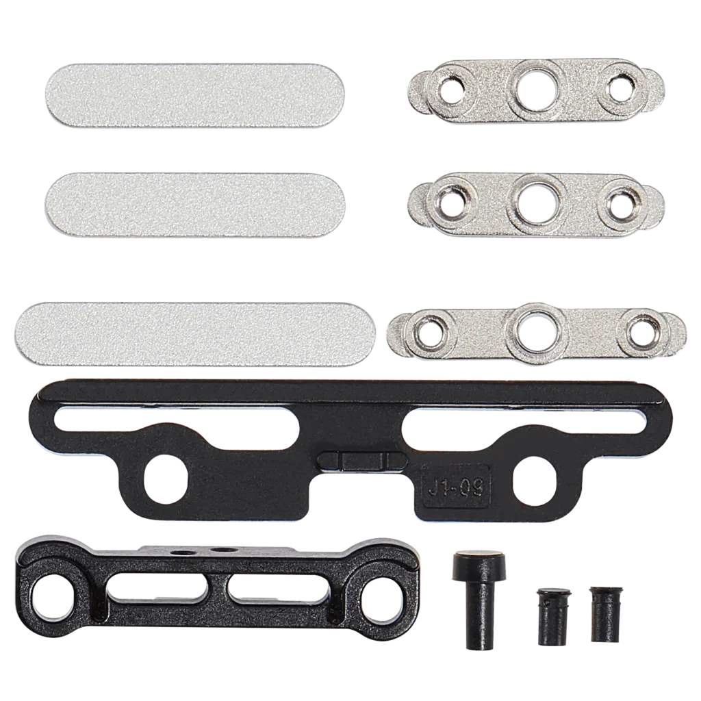 Full Button And Bracket Set For iPad Pro 11" 5th Gen (2024) / Pro 13" 7th Gen (2024) (11 Piece Set) (Silver)
