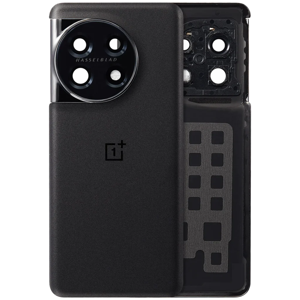 Back Cover Glass With Camera Lens Bracket For OnePlus 11 (Titan Black)