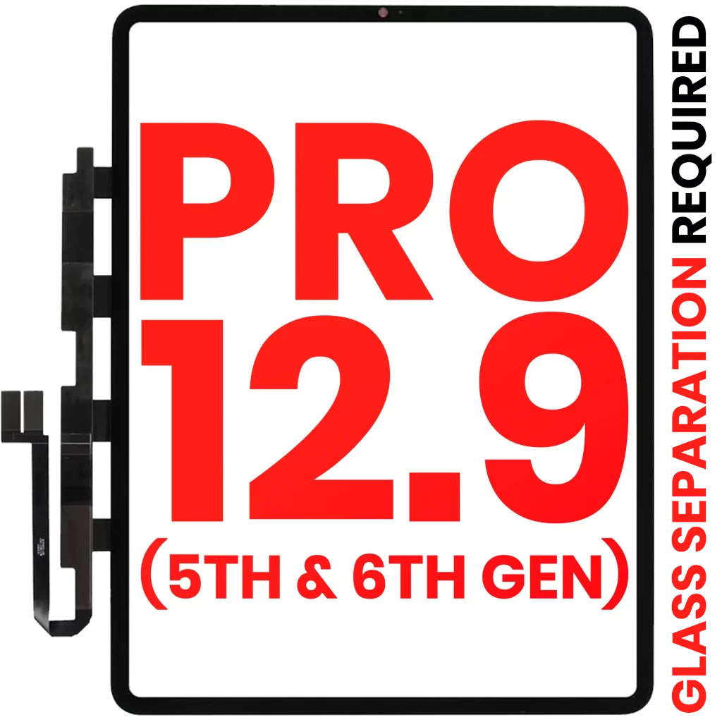 Digitizer For iPad Pro 12.9" 5th Gen (2021) / 12.9" 6th Gen (2022) (OCA Pre-Installed & Glass Separation Required) (Aftermarket Plus) (All Colors)