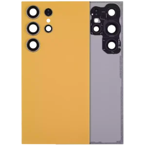 Back Cover Glass With Camera Lens For Samsung Galaxy S24 Ultra 5G (No Logo) (Aftermarket Plus) (Titanium Orange)
