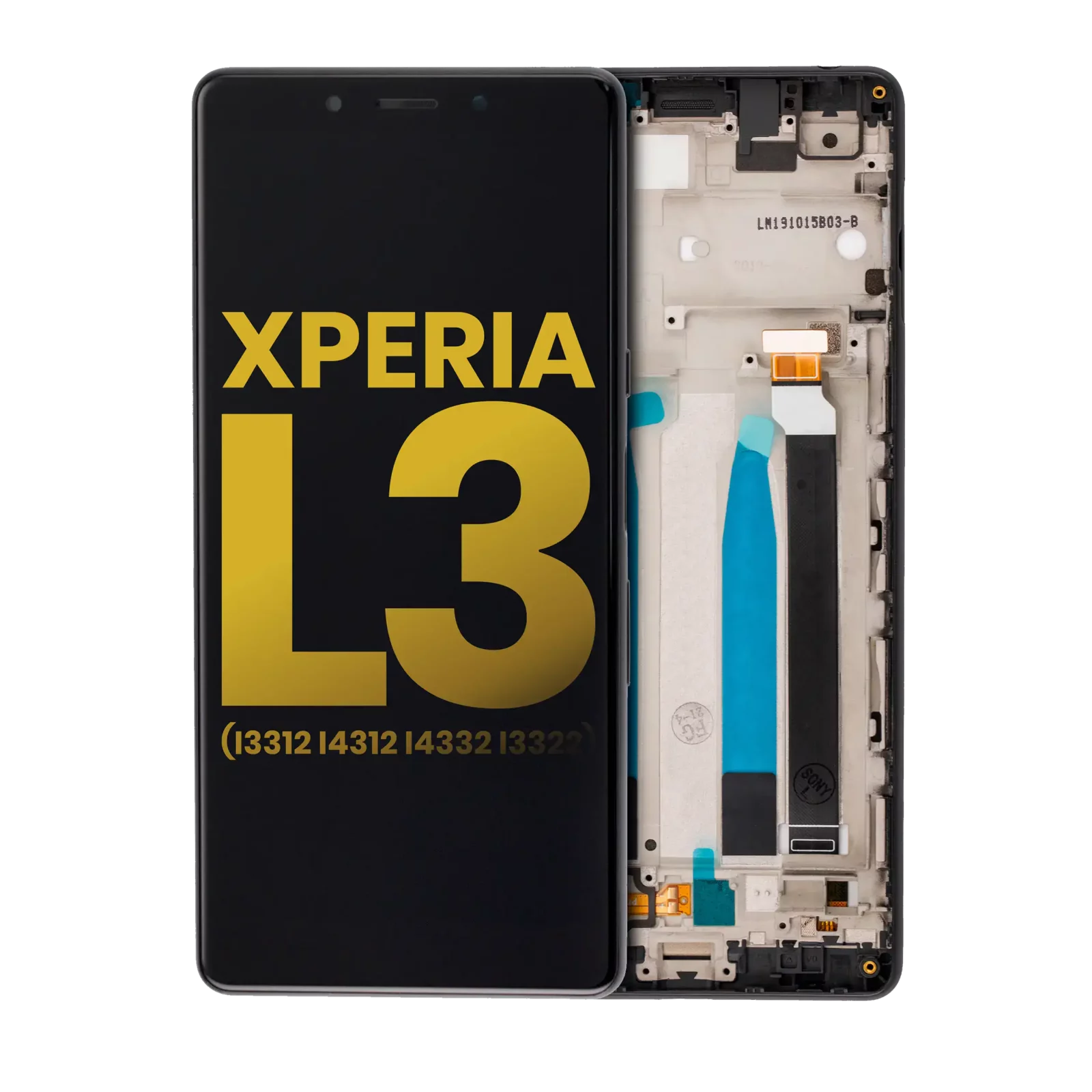 LCD Assembly With Frame For Sony Xperia L3 (I4332 I3322) (Refurbished) (Black)