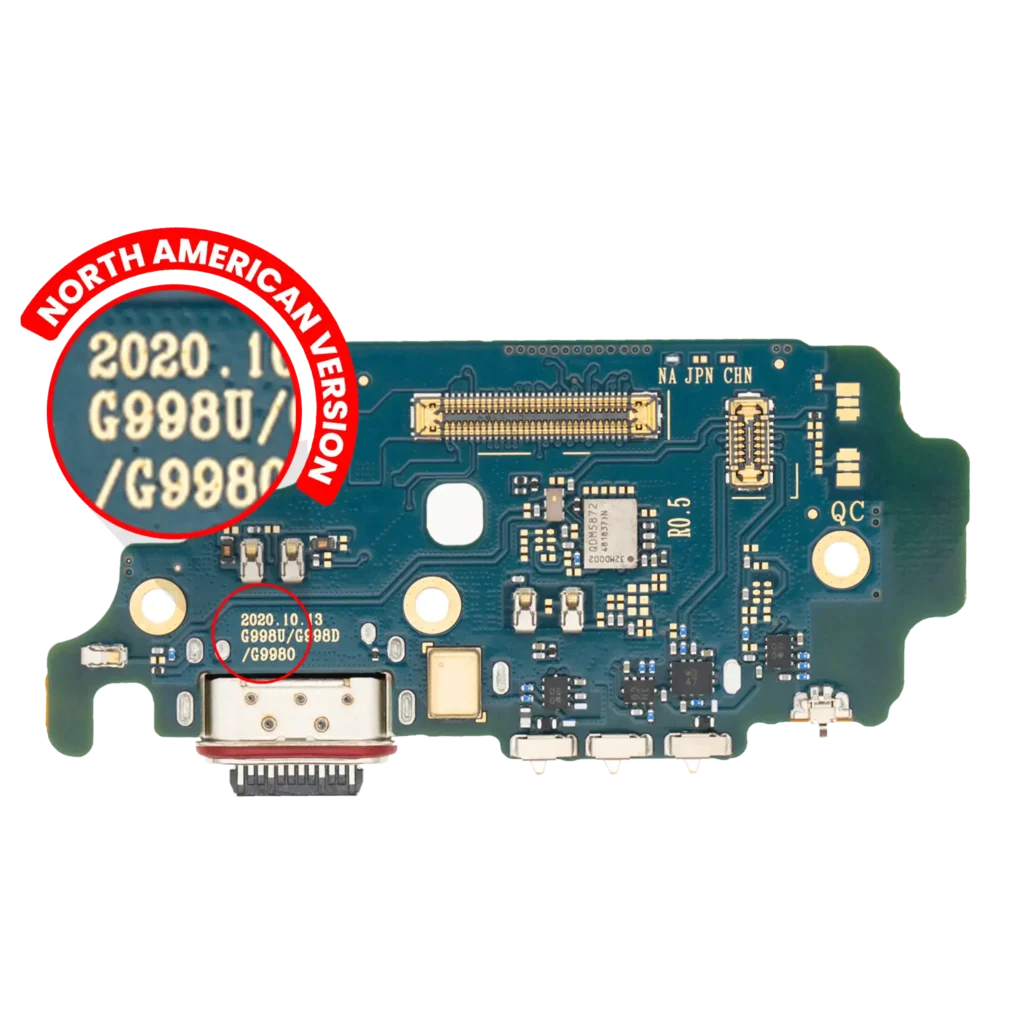 Charging Port Board With Sim Card Reader For Samsung Galaxy S21 Ultra 5G (G998U) (US Version) (Premium)