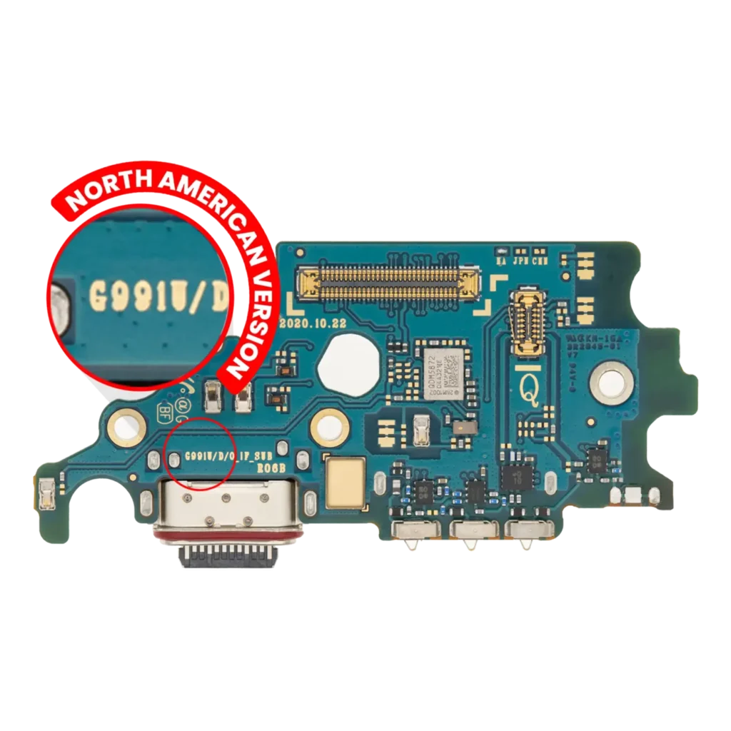 Charging Port Board With Sim Card Reader For Samsung Galaxy S21 5G (G991U) (US Version) (Premium)