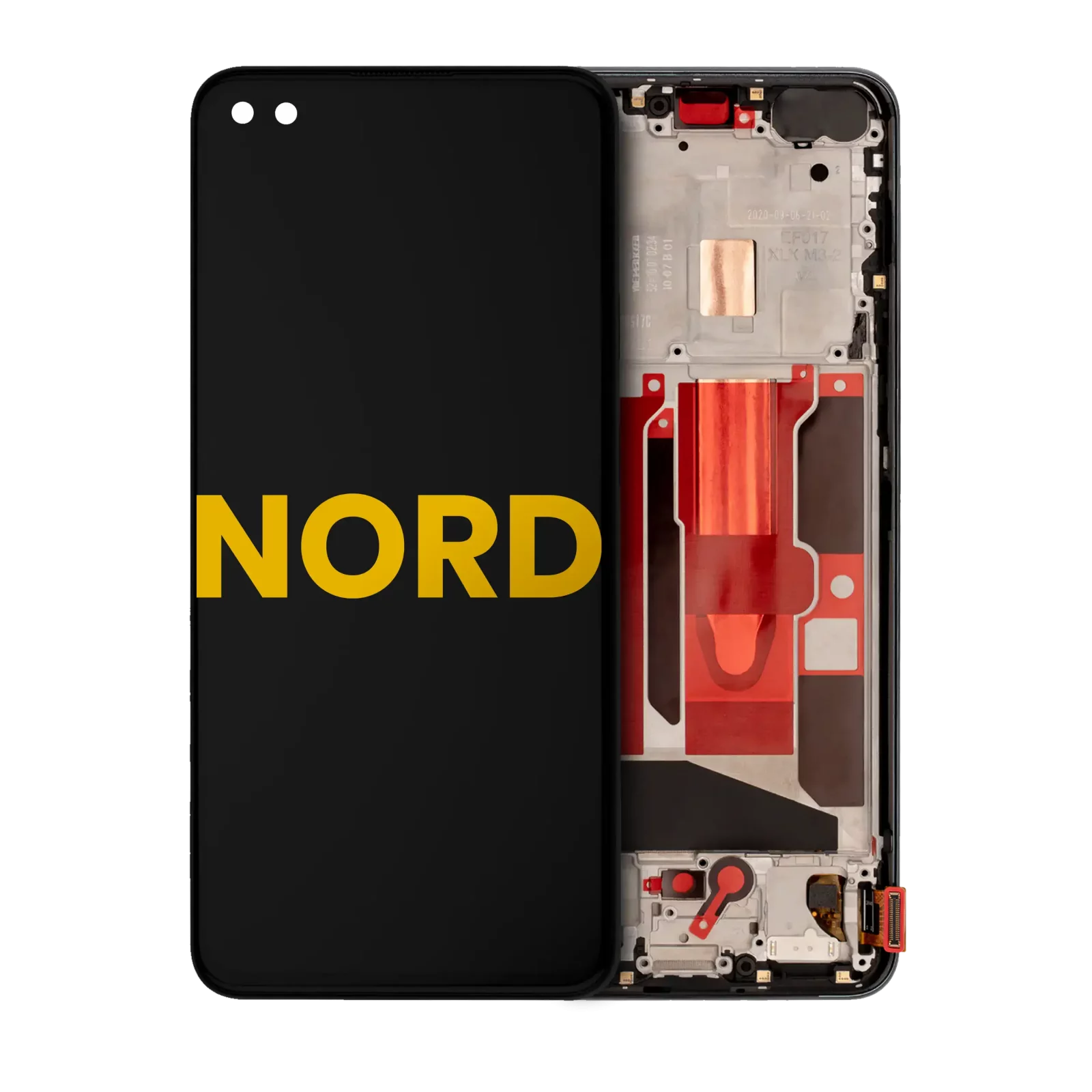 OLED Assembly With Frame For OnePlus Nord (Refurbished) (Gray Onyx)