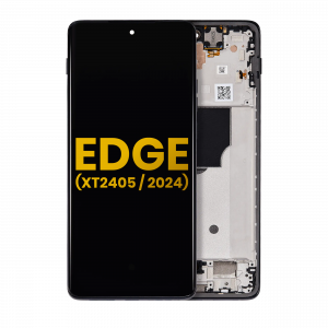OLED Assembly With Frame For Motorola Edge (XT2405 / 2024) (Refurbished) (Black)