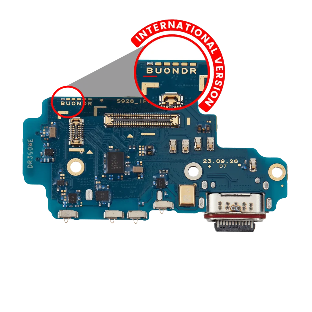 Charging Port Board With Sim Card Reader For Samsung Galaxy S24 Ultra 5G (S928B) (International Version) (Premium)