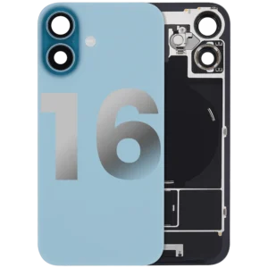 Back Glass w/ MagSafe Magnet & NFC & Flashlight Flex For iPhone 16 (Used OEM Pull: Grade B) (Teal)