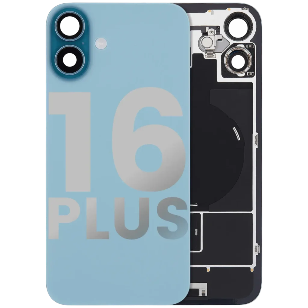 Back Glass w/ MagSafe Magnet & NFC & Flashlight Flex For iPhone 16 Plus (Used OEM Pull: Grade B) (Teal)
