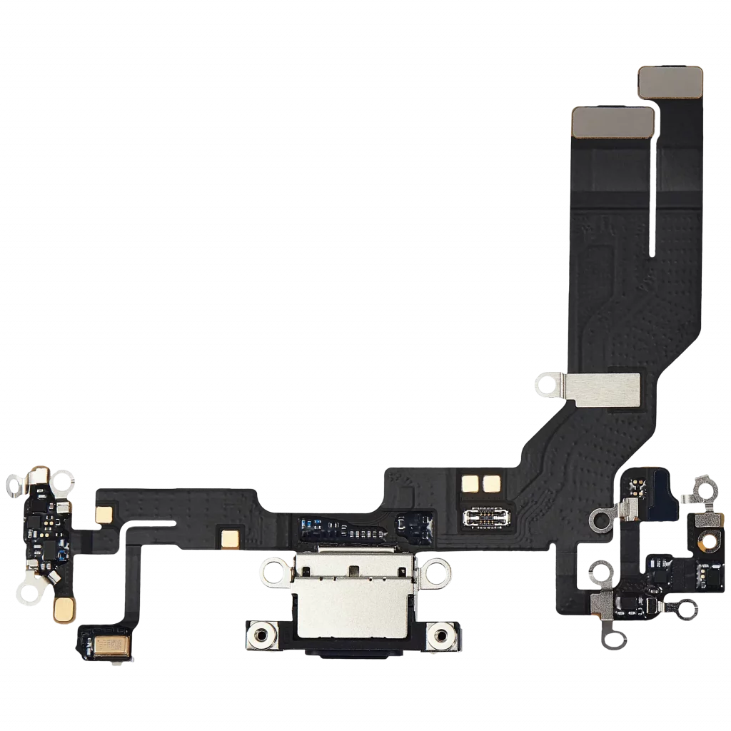 Charging Port Flex Cable Compatible For iPhone 16e / 17e (Premium) (Black)