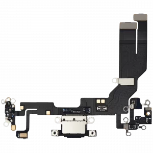 Charging Port Flex Cable For iPhone 16e / 17e (Premium) (Black)