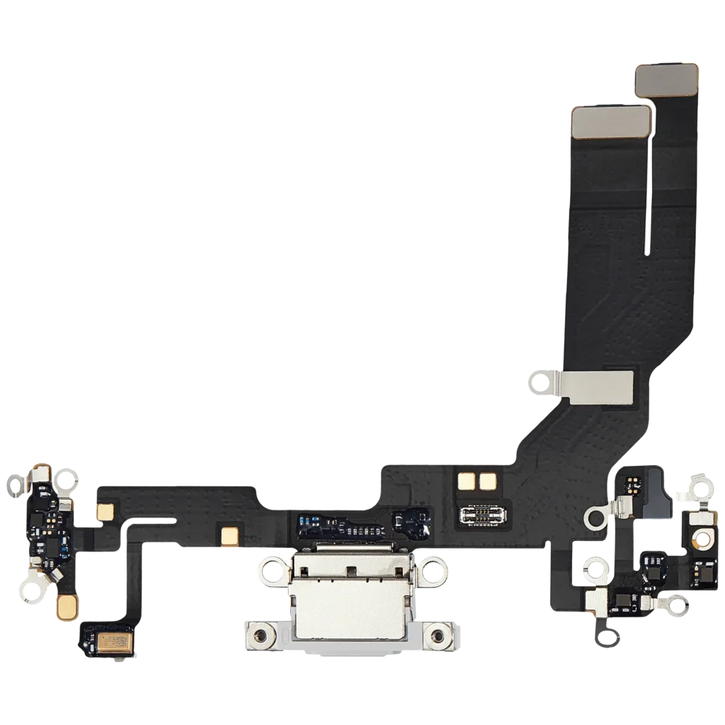 Charging Port Flex Cable Compatible For iPhone 16e / 17e (Premium) (White)