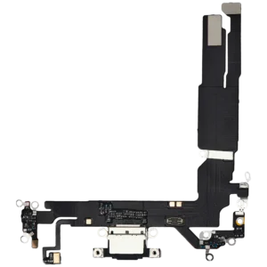 Charging Port Flex Cable For iPhone 16 (Aftermarket Plus) (Black)
