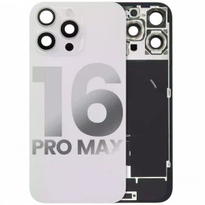 Back Glass w/ MagSafe Magnet & NFC & Flashlight Flex For iPhone 16 Pro Max (Used OEM Pull: Grade A) (White Titanium)