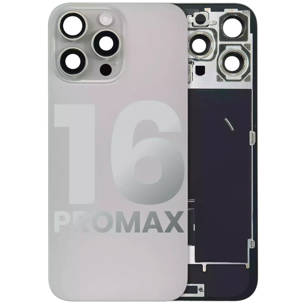 Back Glass w/ MagSafe Magnet & NFC & Flashlight Flex For iPhone 16 Pro Max (Used OEM Pull: Grade A) (Natural Titanium)