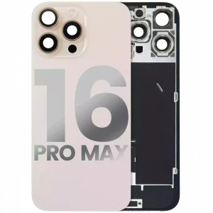 Back Glass w/ MagSafe Magnet & NFC & Flashlight Flex For iPhone 16 Pro Max (Used OEM Pull: Grade A) (Desert Titanium)