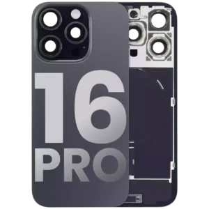 Back Glass w/ MagSafe Magnet & NFC & Flashlight Flex For iPhone 16 Pro (Used OEM Pull: Grade A) (Black Titanium)
