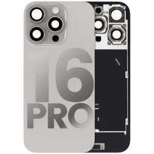 Back Glass w/ MagSafe Magnet & NFC & Flashlight Flex For iPhone 16 Pro (Used OEM Pull: Grade B) (Natural Titanium)