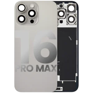 Back Glass w/ MagSafe Magnet & NFC & Flashlight Flex For iPhone 16 Pro Max (Used OEM Pull: Grade B) (Natural Titanium)