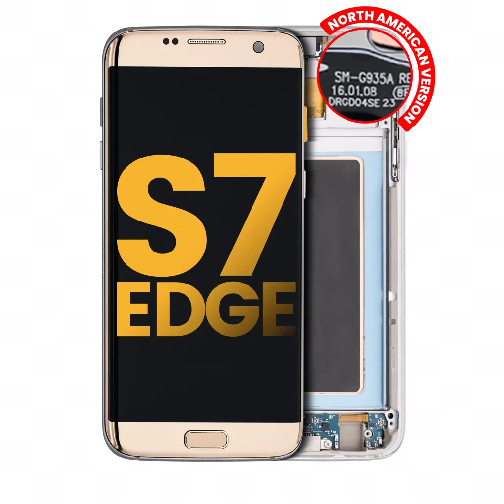 OLED Assembly With Frame For Samsung Galaxy S7 Edge G935A (North American Version) (Refurbished) (Gold Platinum)