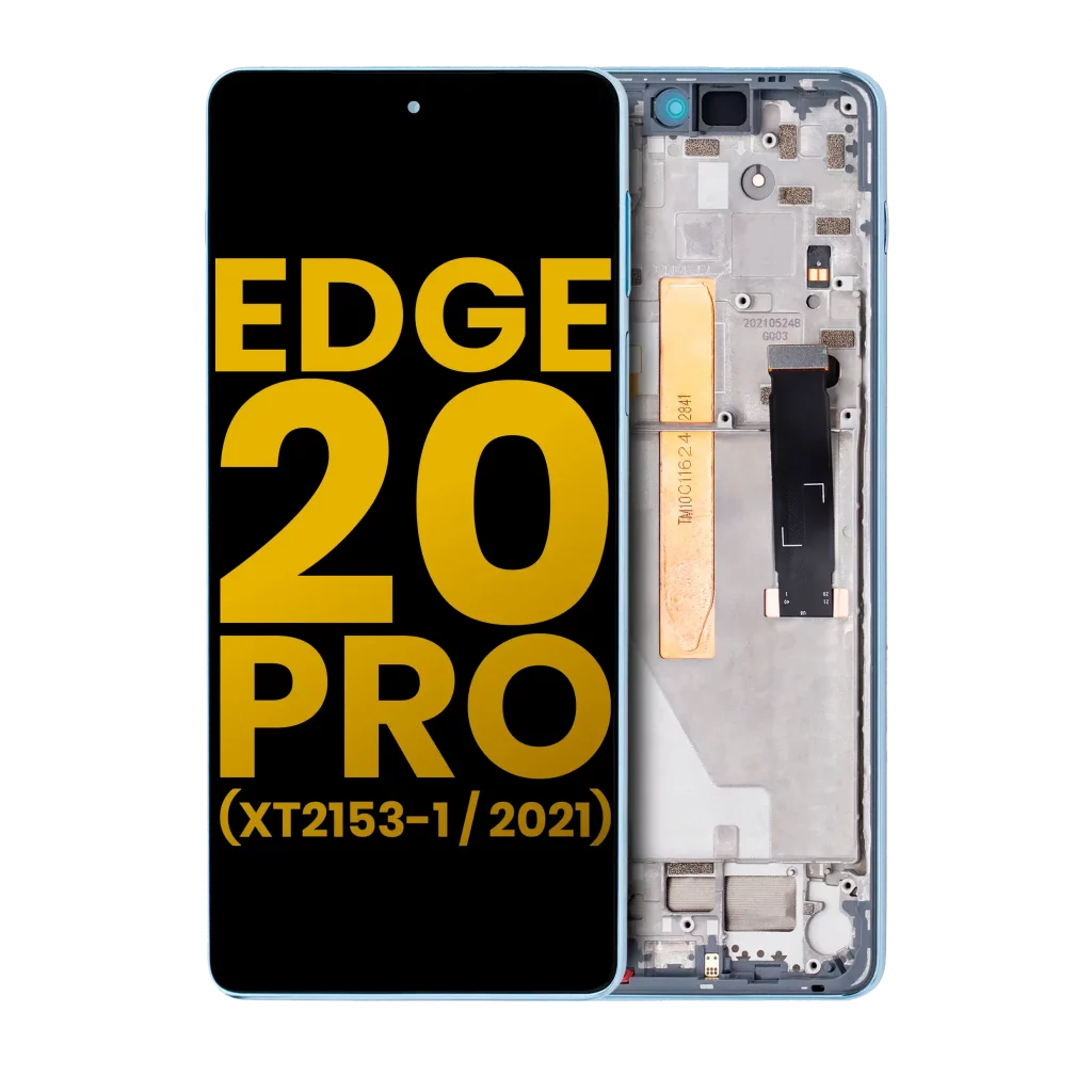 LCD Assembly With Frame For Motorola Edge 20 Pro (XT2153-1 / 2021) (Refurbished) (Iridescent Cloud)