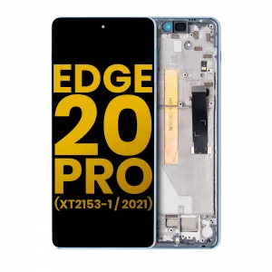 LCD Assembly With Frame For Motorola Edge 20 Pro (XT2153-1 / 2021) (Refurbished) (Iridescent Cloud)
