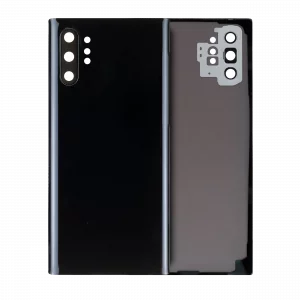 Back Cover Glass With Camera Lens For Samsung Galaxy Note 10 Plus / 5G (No Logo) (Aftermarket Plus) (Aura Black)