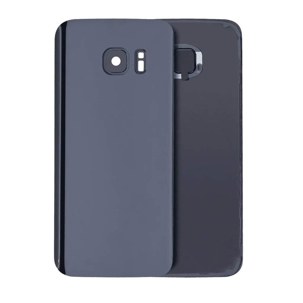 Back Cover Glass With Camera Lens For Samsung Galaxy S7 (No Logo) (Aftermarket Plus) (Black Onyx)