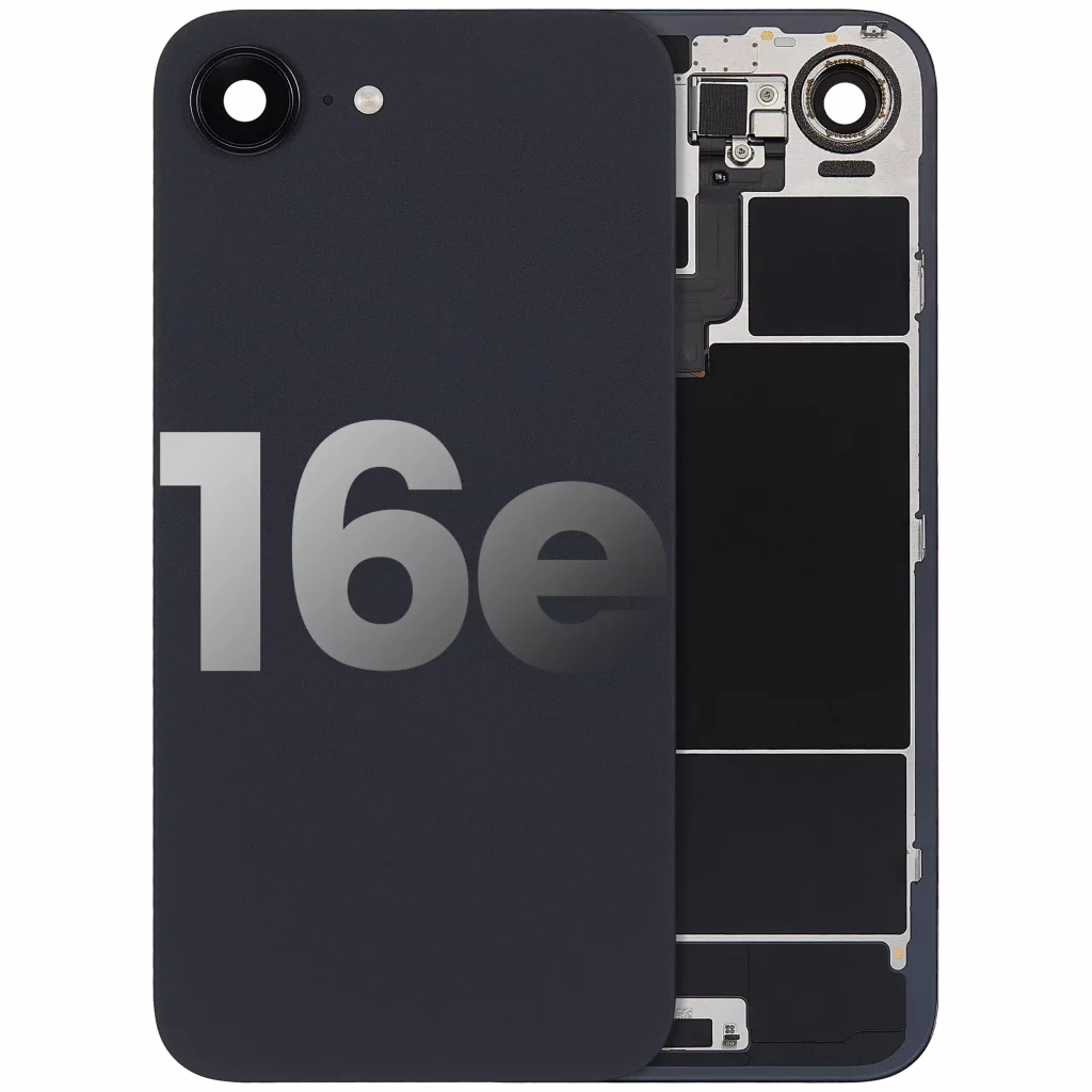 Back Glass w/ MagSafe Magnet & NFC & Flashlight Flex For iPhone 16e (Used OEM Pull: Grade A) (Black)