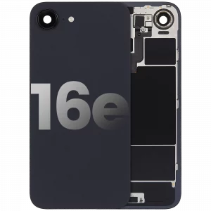 Back Glass w/ MagSafe Magnet & NFC & Flashlight Flex For iPhone 16e (Used OEM Pull: Grade A) (Black)