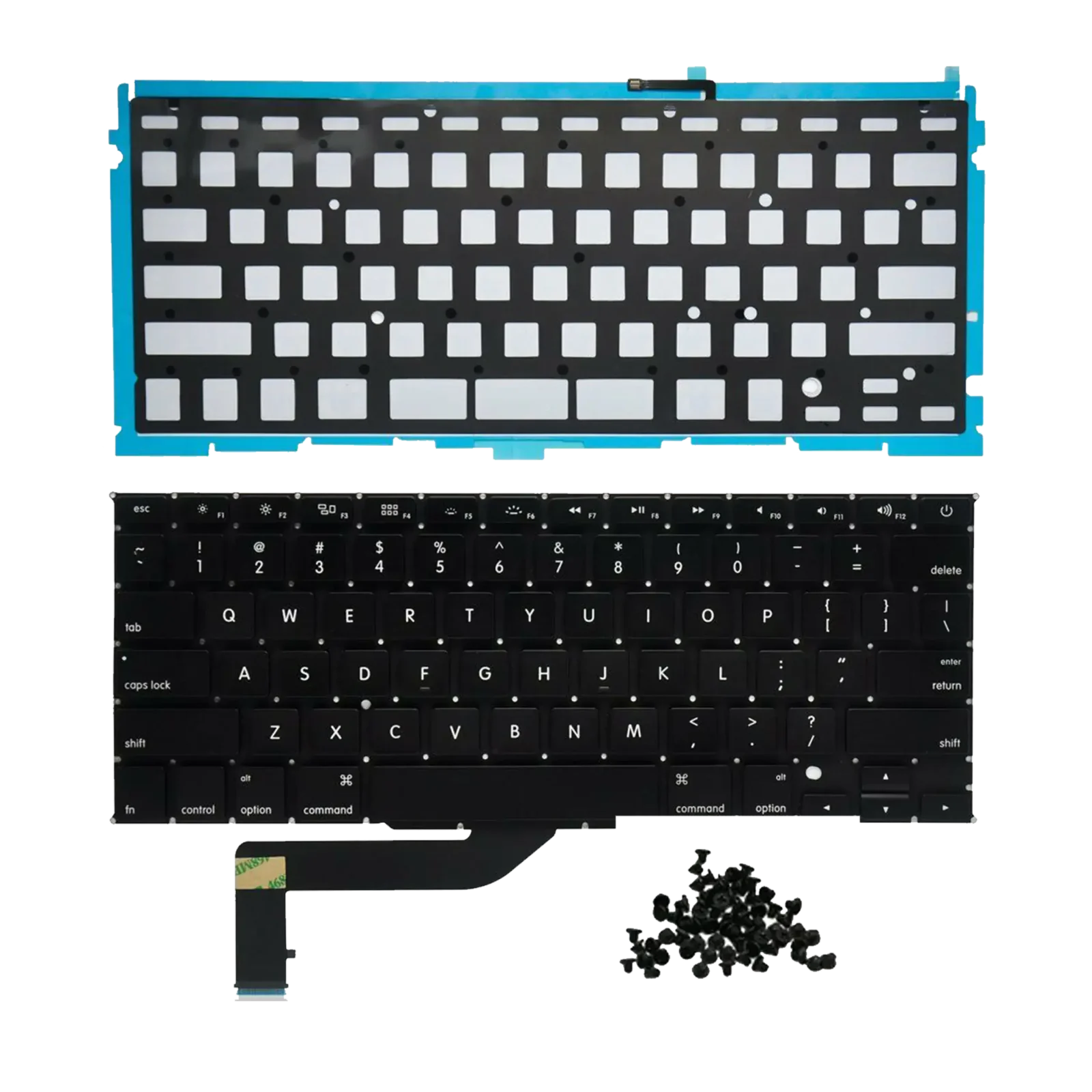 Keyboard W/ Backlight & Screws (US English) For MacBook Pro 15" A1398 (2012-2015)