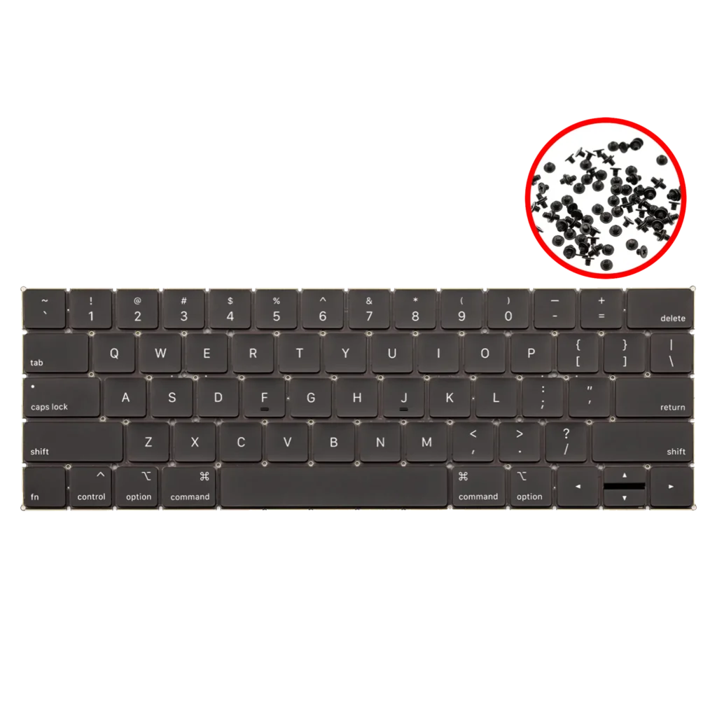 Keyboard W/ Backlight & Screws For MacBook Pro 13" / Pro 15" A1989 / A1990 (2018-2019) (US English)
