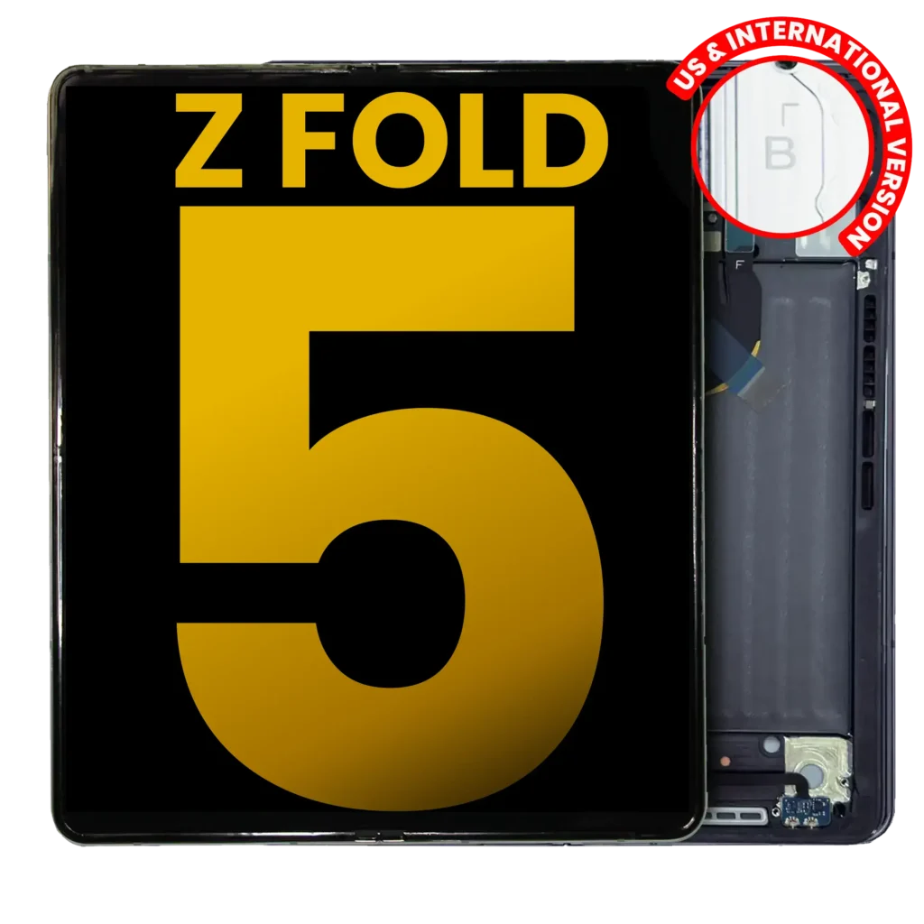 Inner OLED Assembly With Frame For Samsung Galaxy Z Fold 5 5G (US & International) (Refurbished) (Phantom Black)