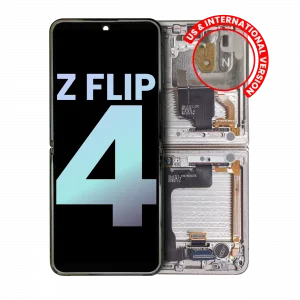 Inner OLED Assembly With Frame For Samsung Galaxy Z Flip 4 5G (US & International) (Service Pack) (White)