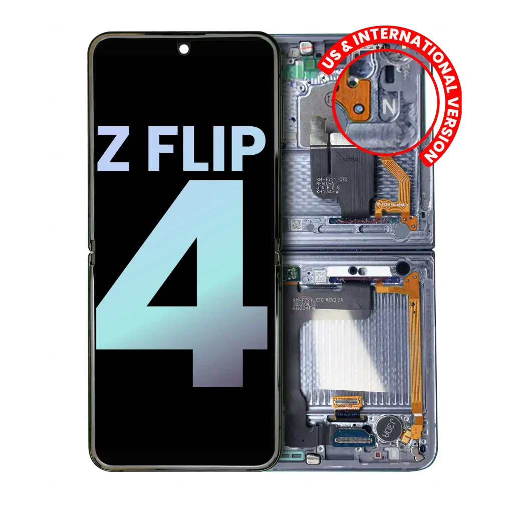 Inner OLED Assembly With Frame For Samsung Galaxy Z Flip 4 5G (US & International) (Service Pack) (Blue)