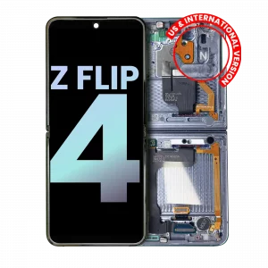 Inner OLED Assembly With Frame For Samsung Galaxy Z Flip 4 5G (US & International) (Service Pack) (Blue)