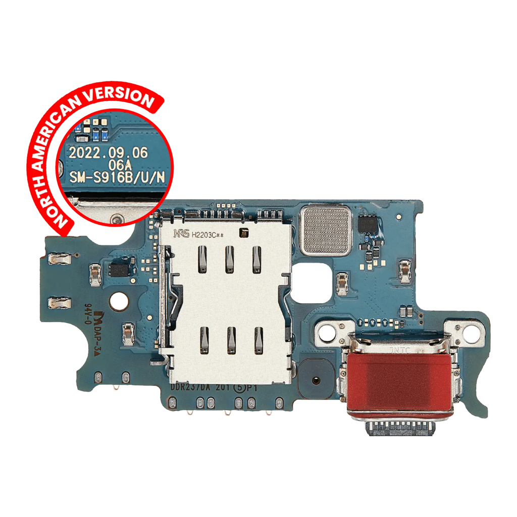 Charging Port Board With Sim Card Reader For Samsung Galaxy S23 Plus 5G (S916U) (US Version) (Premium)