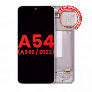 OLED Assembly With Frame For Samsung Galaxy A54 5G (A546 / 2023) (US & International Version) (Aftermarket Plus) (White)