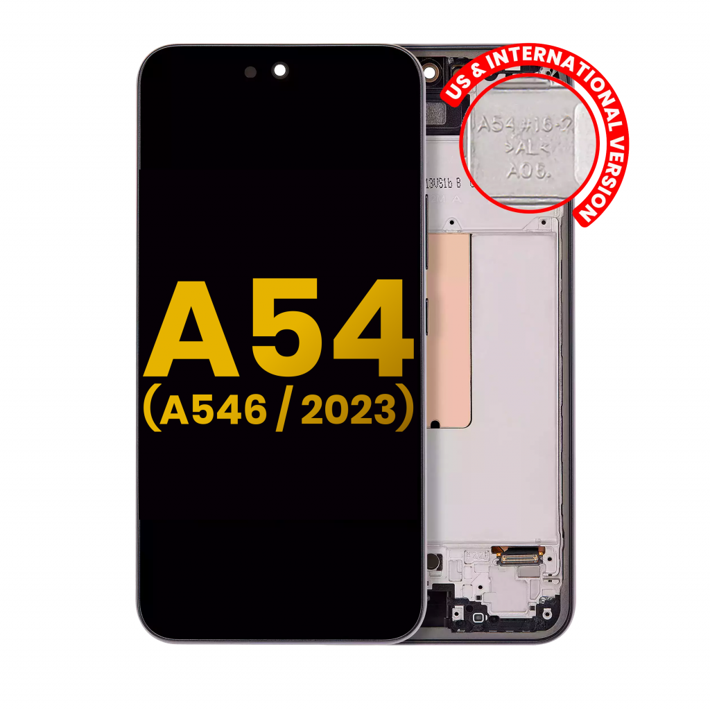 OLED Assembly With Frame For Samsung Galaxy A54 5G (A546 / 2023) (US & International Version) (Refurbished) (Graphite)
