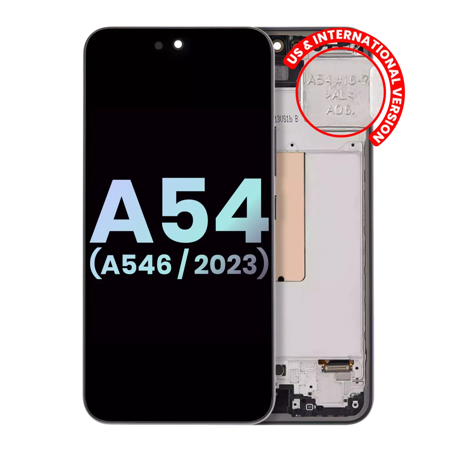 OLED Assembly With Frame For Samsung Galaxy A54 5G (A546 / 2023) (US & International Version) (Service Pack) (Graphite)