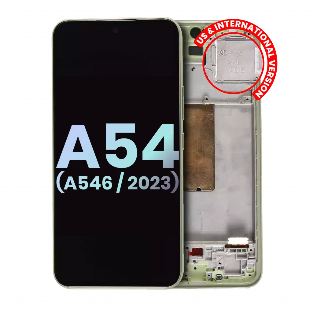 OLED Assembly With Frame For Samsung Galaxy A54 5G (A546 / 2023) (US & International Version) (Service Pack) (Lime)