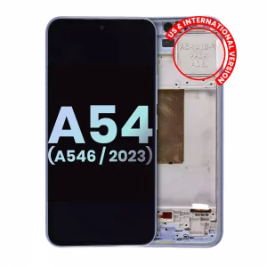 OLED Assembly With Frame For Samsung Galaxy A54 5G (A546 / 2023) (US & International Version) (Service Pack) (Violet)