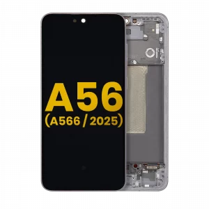 OLED Assembly With Frame For Samsung Galaxy A56 5G (A566 / 2025) (Refurbished) (Graphite)