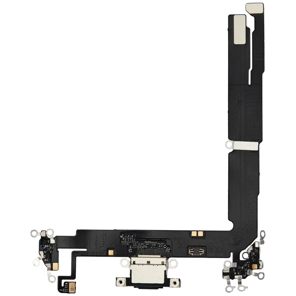Charging Port Flex Cable For iPhone 16 Plus (Aftermarket Plus) (Black)