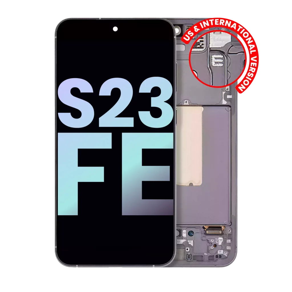 OLED Assembly With Frame For Samsung Galaxy S23 FE 5G (US & International Version) (Service Pack) (Graphite)