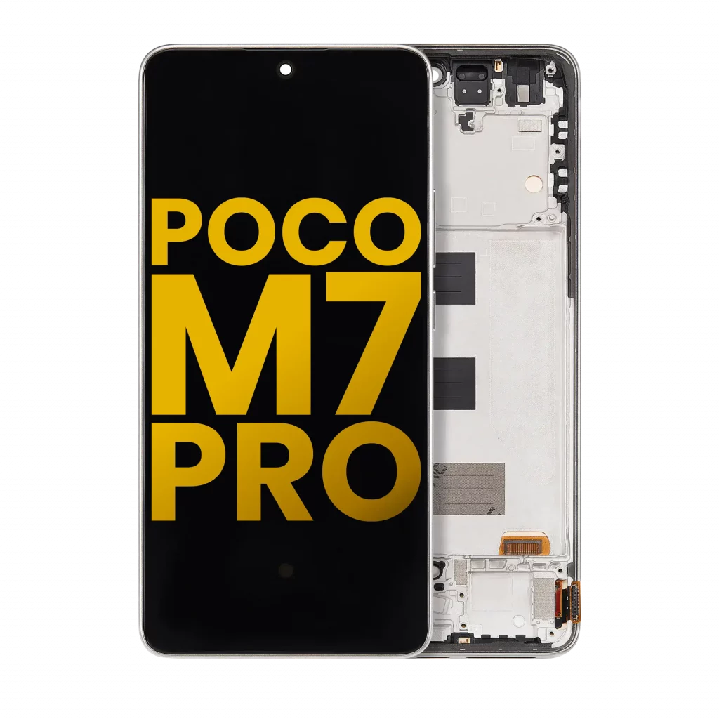 OLED Assembly With Frame For Xiaomi Poco M7 Pro 5G (Refurbished) (Lunar Dust)