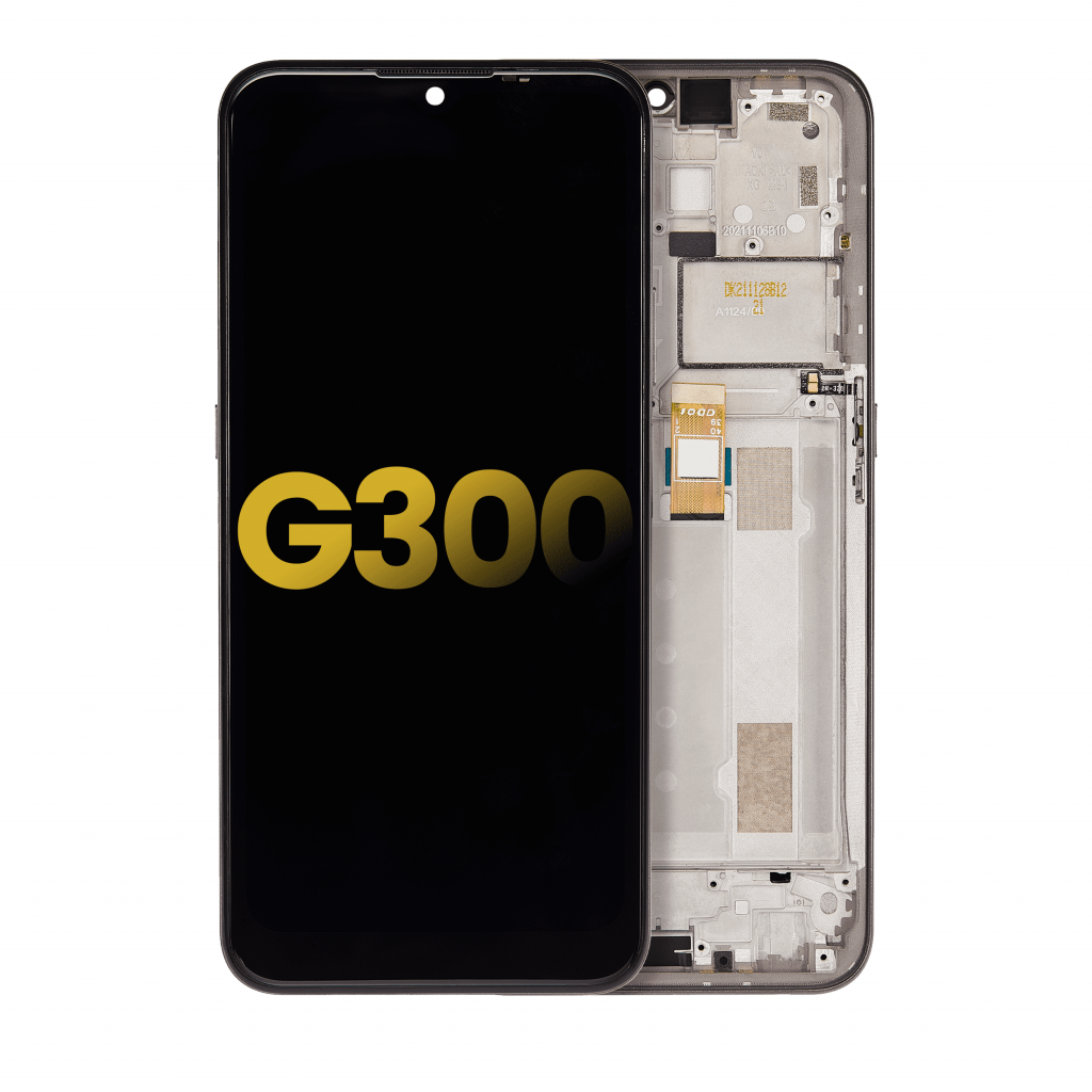 LCD Assembly With Frame For Nokia G300 (Refurbished) (Meteor Grey)