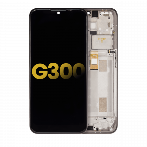 LCD Assembly With Frame For Nokia G300 (Refurbished) (Meteor Grey)