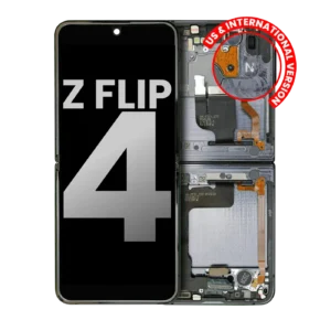 Inner OLED Assembly With Frame For Samsung Galaxy Z Flip 4 5G (US & International) (Used OEM Pull: Grade B/C) (Graphite)